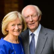 Lord Kinnock and his wife Glenys arriving at the Labour Summer Party at the Roundhouse, in Camden London. Picture dated July 2014