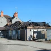 The extent of the fire damage done to the Gaerwen Arms.