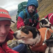The four dogs and the walker were rescued by the Ogwen Valley Mountain Rescue Organisation