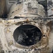 The tumble dryer was destroyed in Mynytho