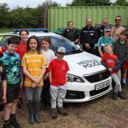 Andy Dunbobbin, Gareth Evans and Ashley Rogers were joined for the visit by local North Wales Police PCSOs Caitlin Mcgonigle and David Webster.