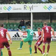 Action from Caernarfon Town's defeat at Rhyl