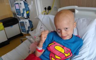 Indeg undergoes chemotherapy at Alder Hey Hospital, June 2021. SWNS