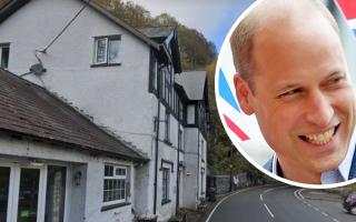 Prince William once stayed at the 450-year-old Braich Goch. Photo: Google StreetView (inset photo of Prince William by Tom Kay)